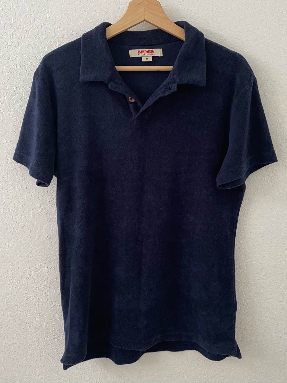 Birdwell Men’s Dark Navy Terry Polo Shirt (M)